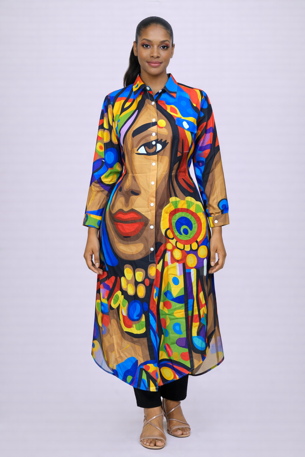 The Art Statement Shirt Dress