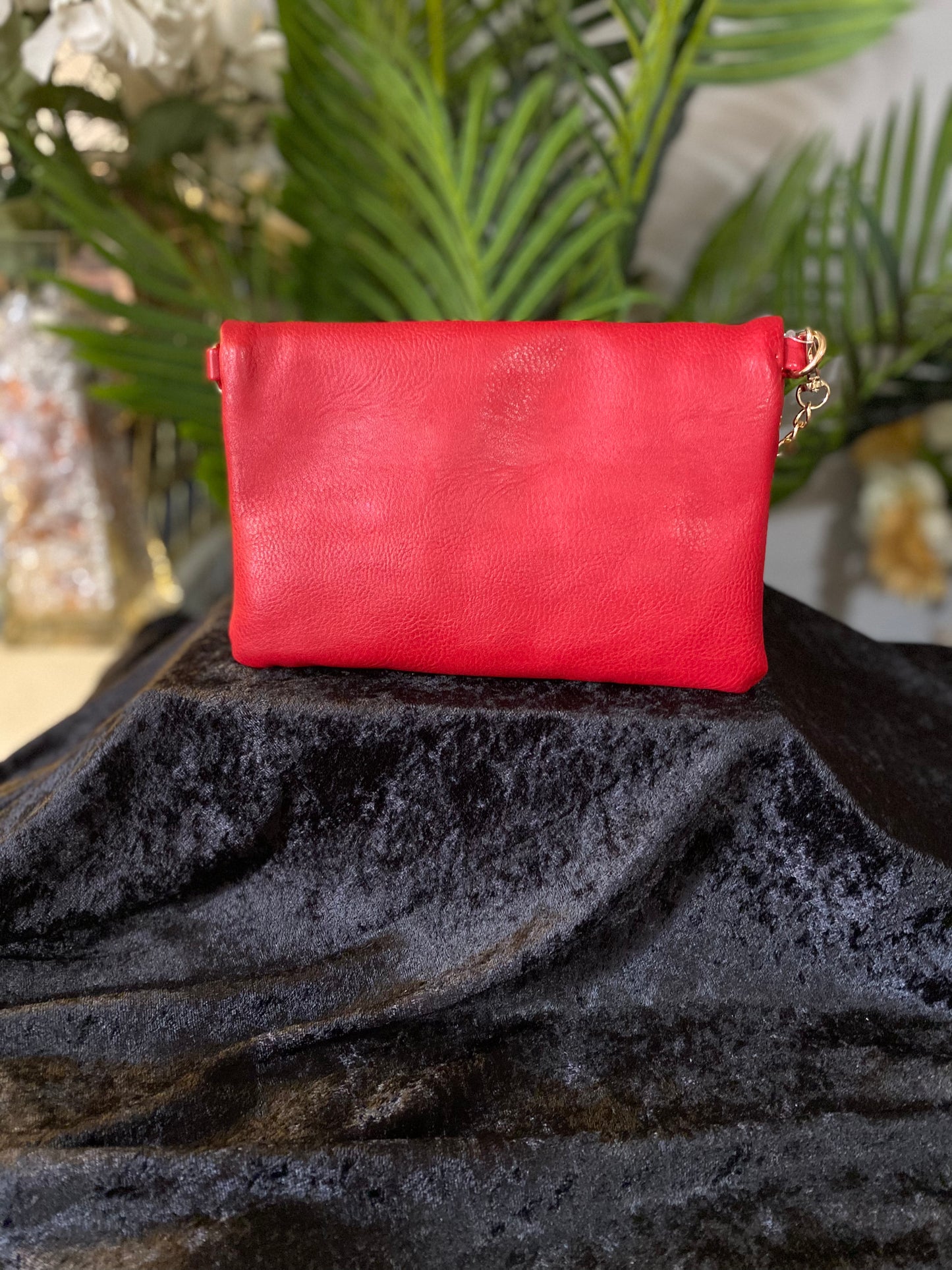Asymmetrical Zip Clutch