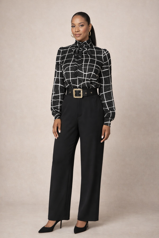 The Gridline Elegance Jumpsuit