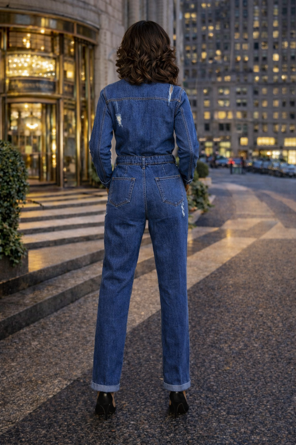 The All-Day Denim Utility Jumpsuit