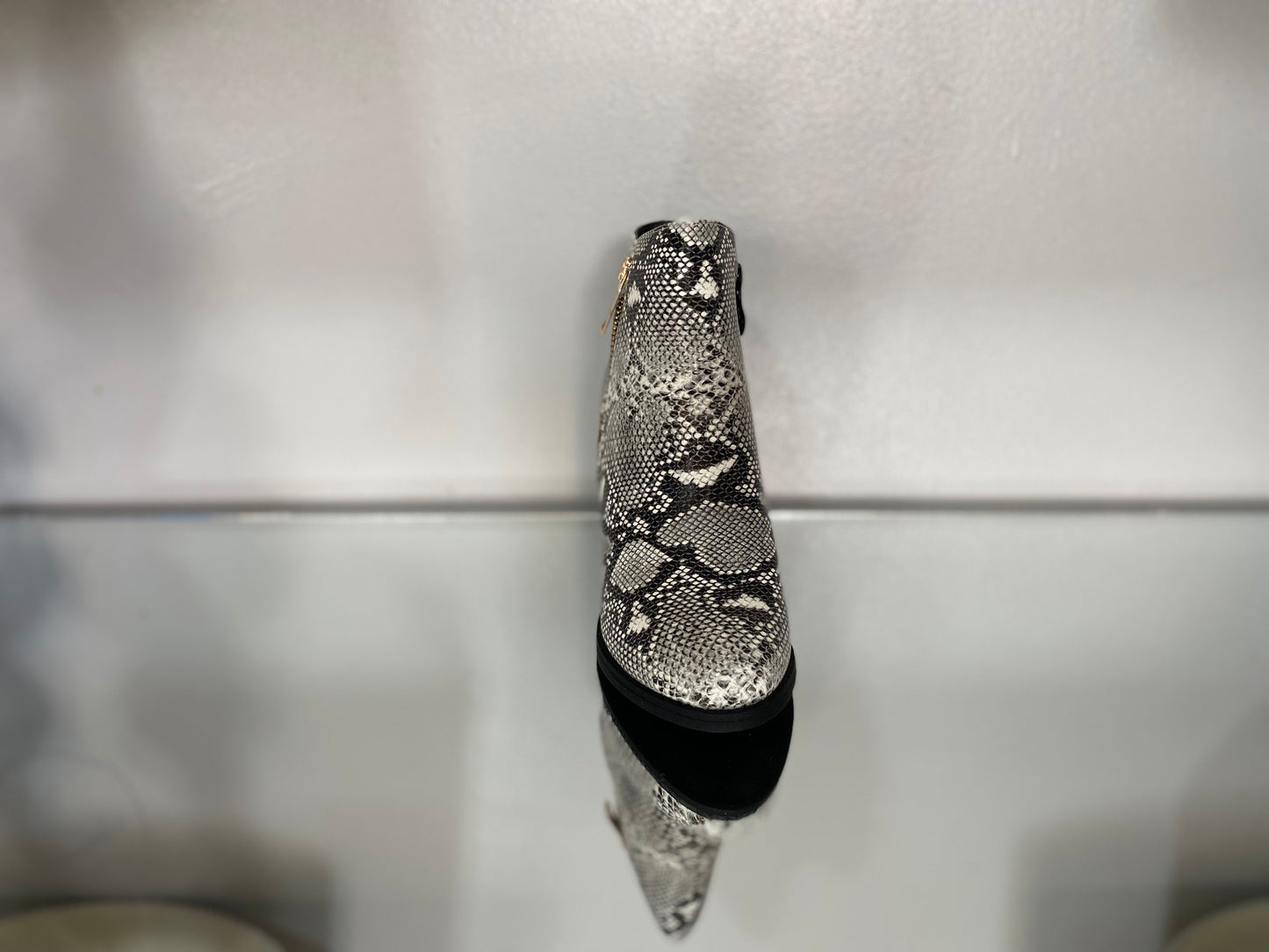 Snakeskin Platform Ankle Booties