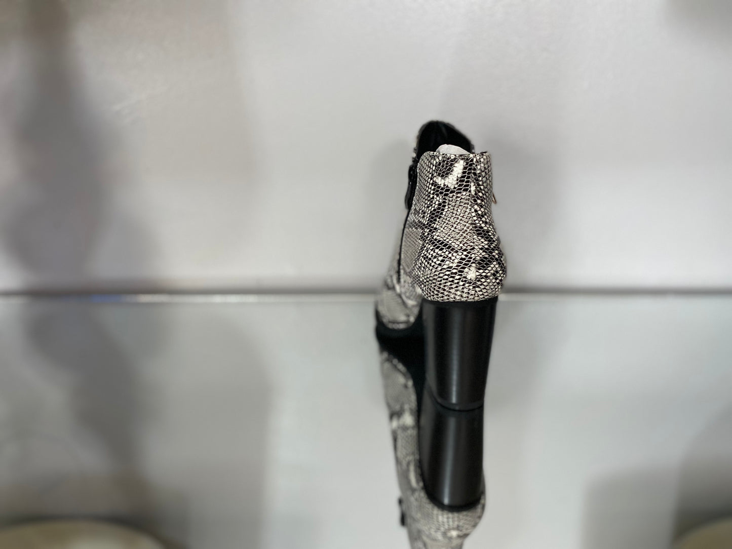 Snakeskin Platform Ankle Booties