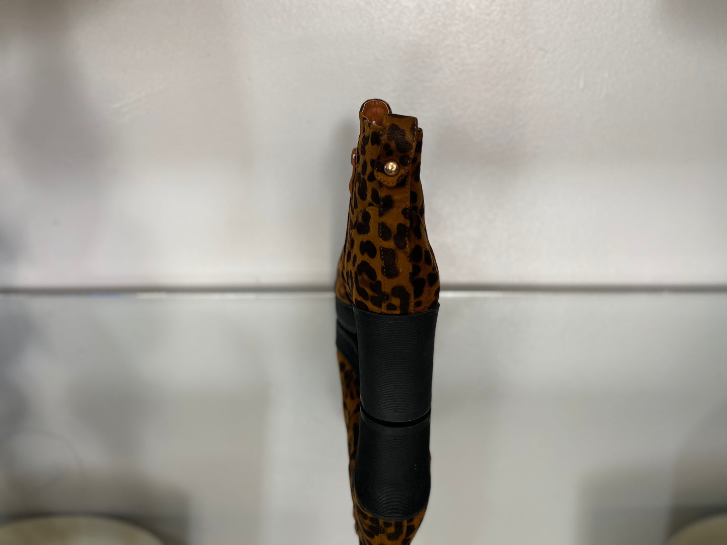 Leopard Print Platform Ankle Booties