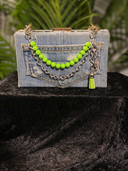 Silver Luxe Charm – Neon Lime