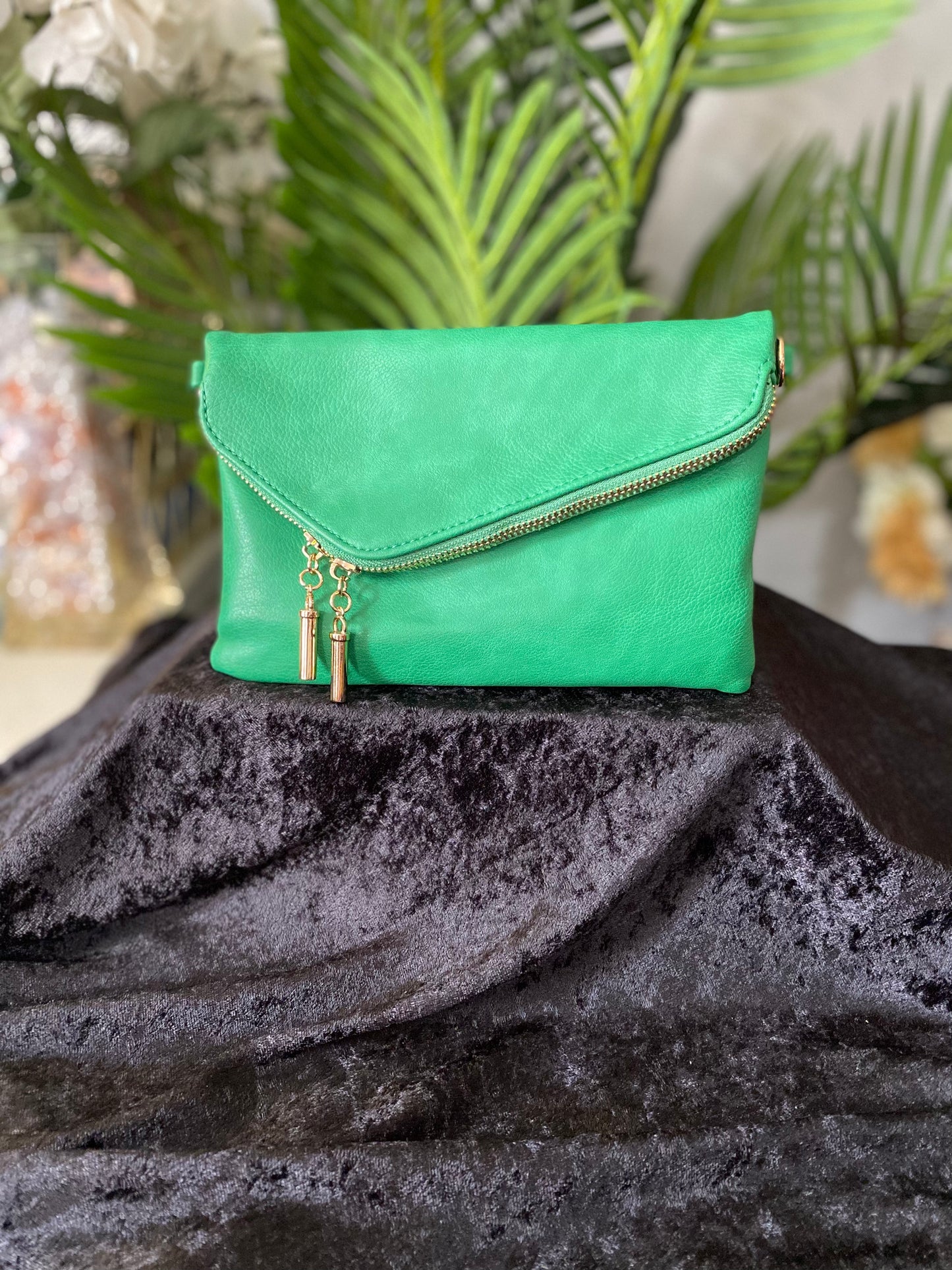 Asymmetrical Zip Clutch