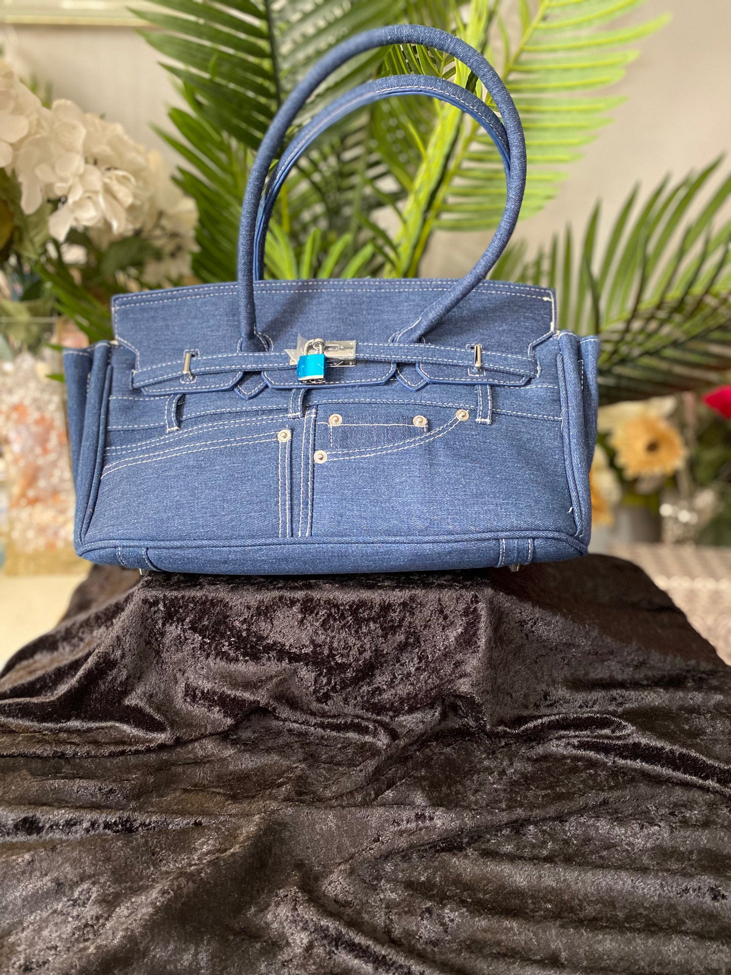 Denim Luxe Satchel