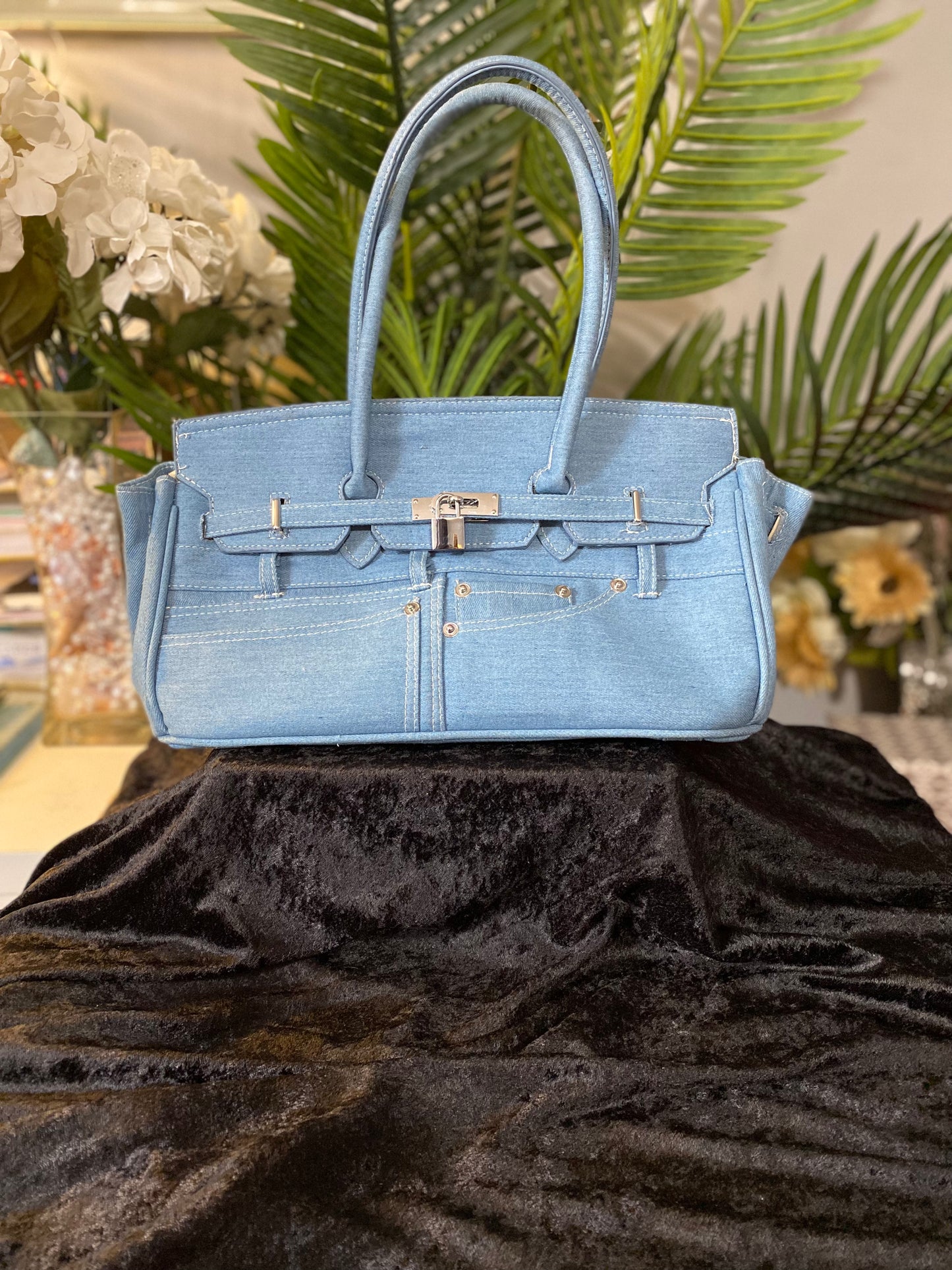 Denim Luxe Satchel