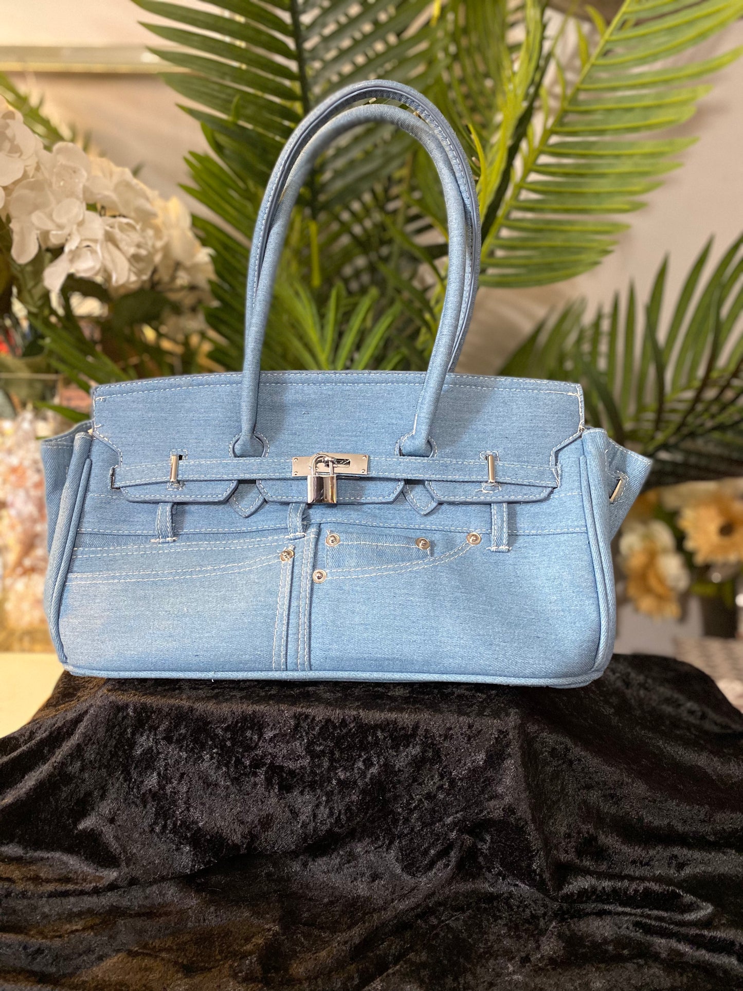Denim Luxe Satchel