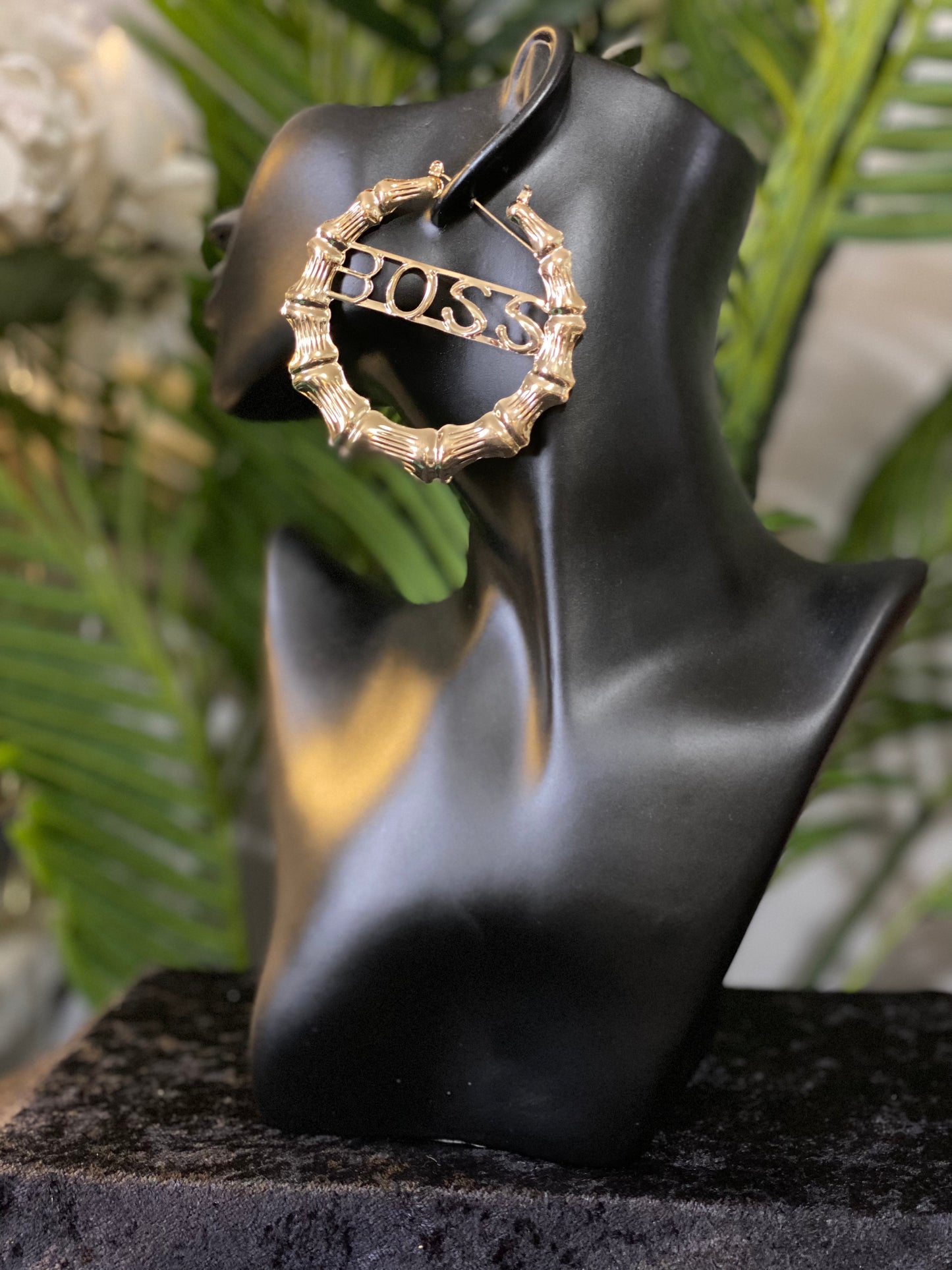 Statement Word Hoop Earrings