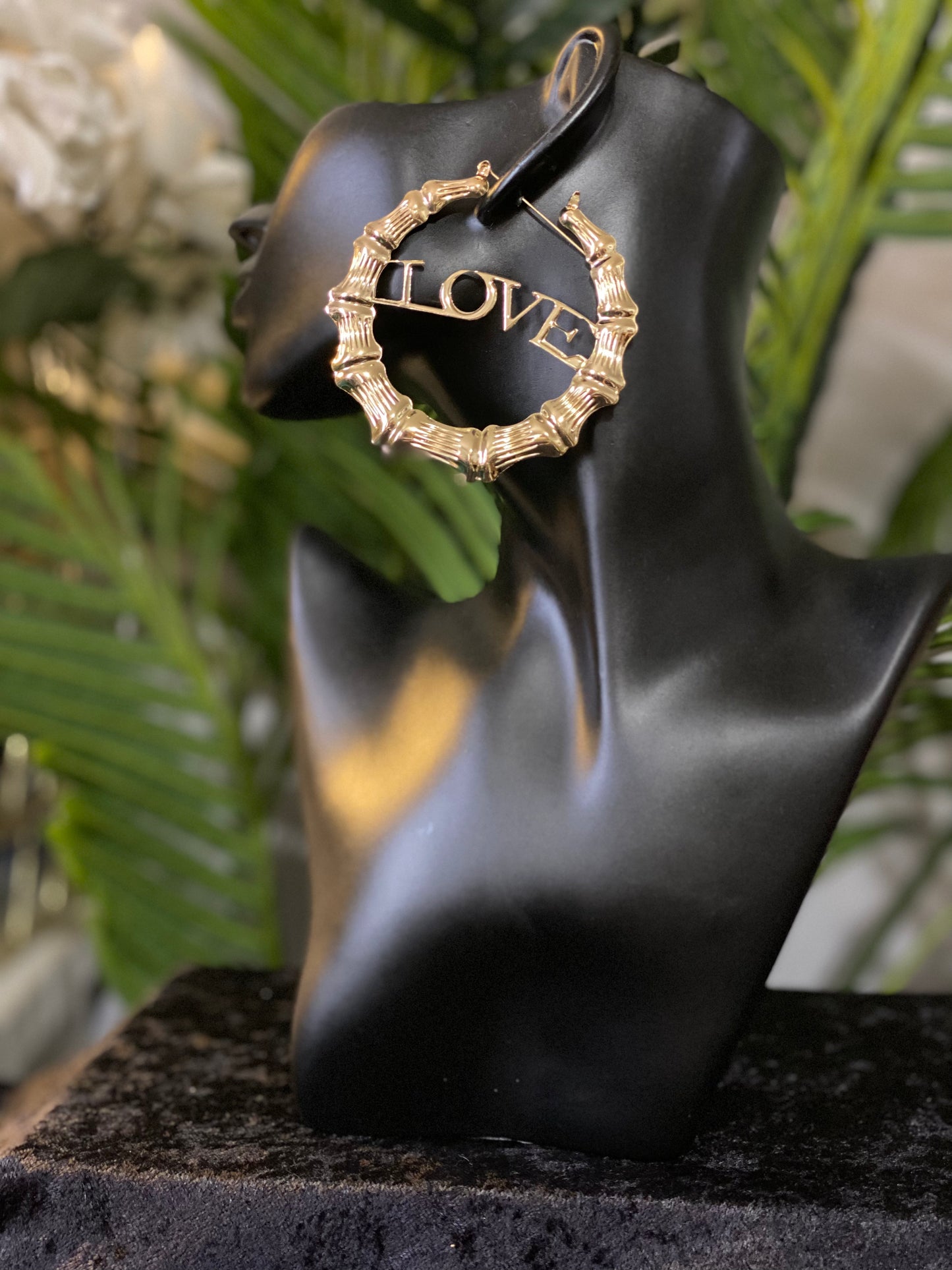 Statement Word Hoop Earrings