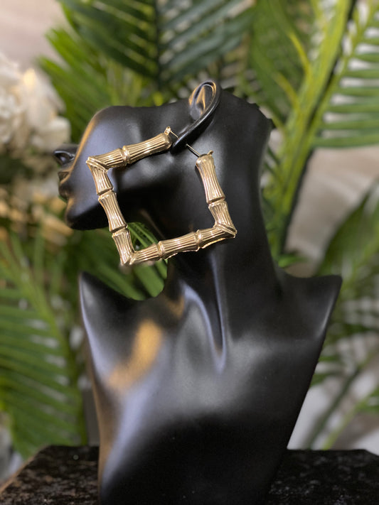 Modern Bamboo Edge Hoops