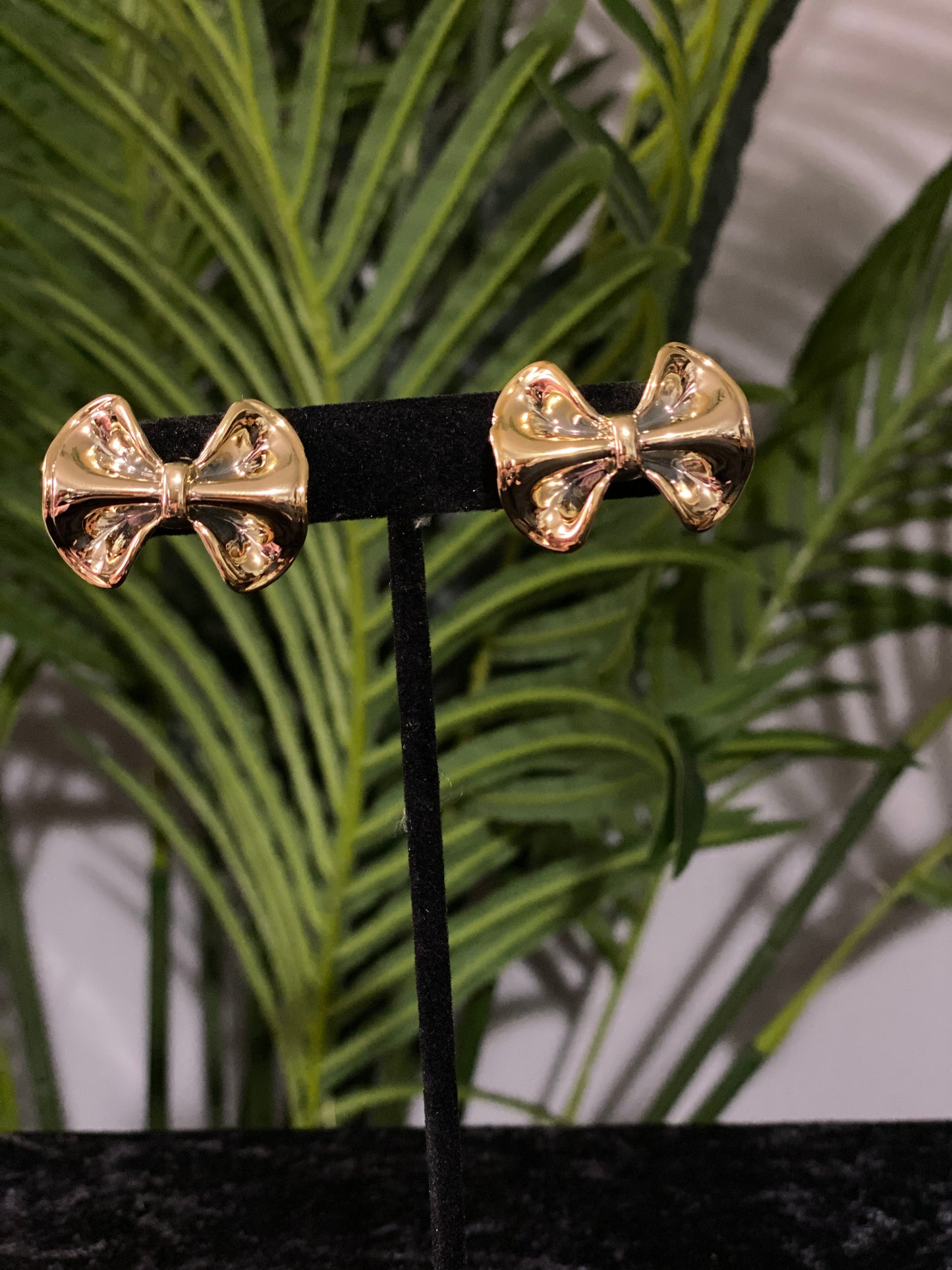 Polished Bow Stud Earrings